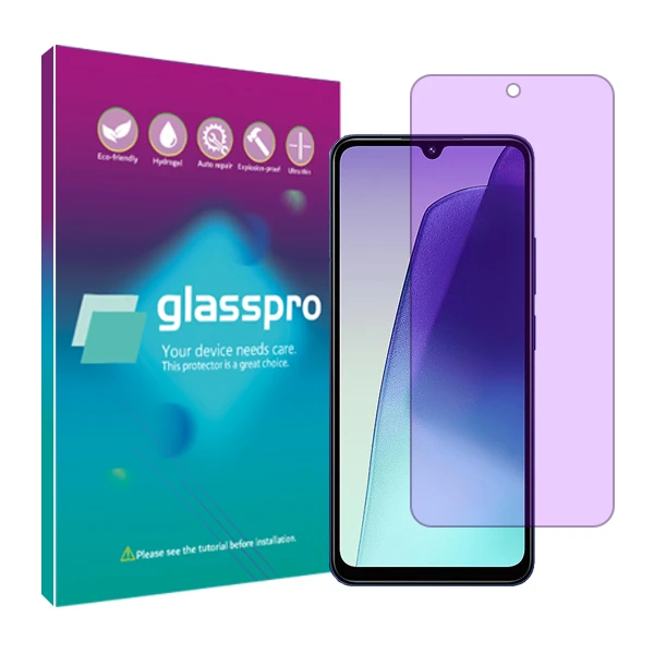 محافظ صفحه نمایش ضداشعه بنفش گلس پرو مدل Resistant مناسب برای گوشی موبایل شیائومی Redmi 14C