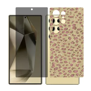 Glass Together model privacy screen protector for Samsung Galaxy S22 Ultra mobile phone with back cover sticker