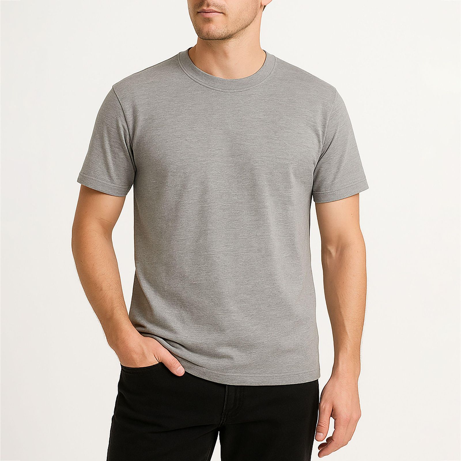 تیشرت آستین کوتاه مردانه آریان نخ باف مدل 1812 - - 1