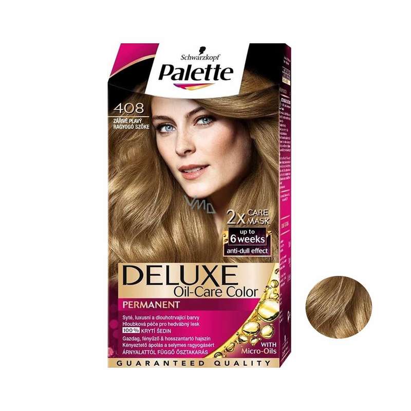 کیت رنگ مو پلت سری DELUXE شماره 408 حجم 50 میلی لیتر رنگ فندقی روشن