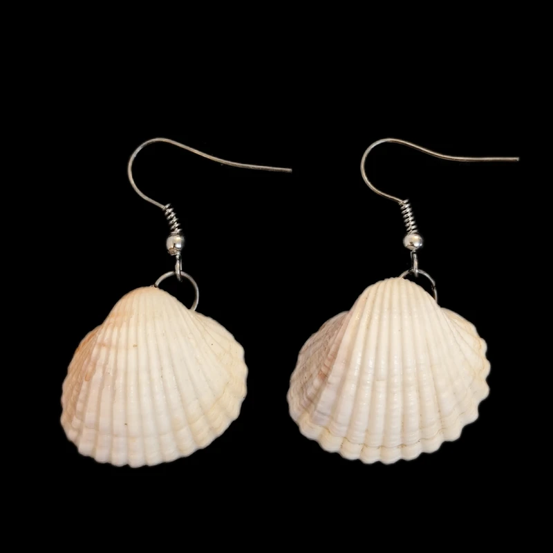 گوشواره آویز زنانه مدل صدف دریا