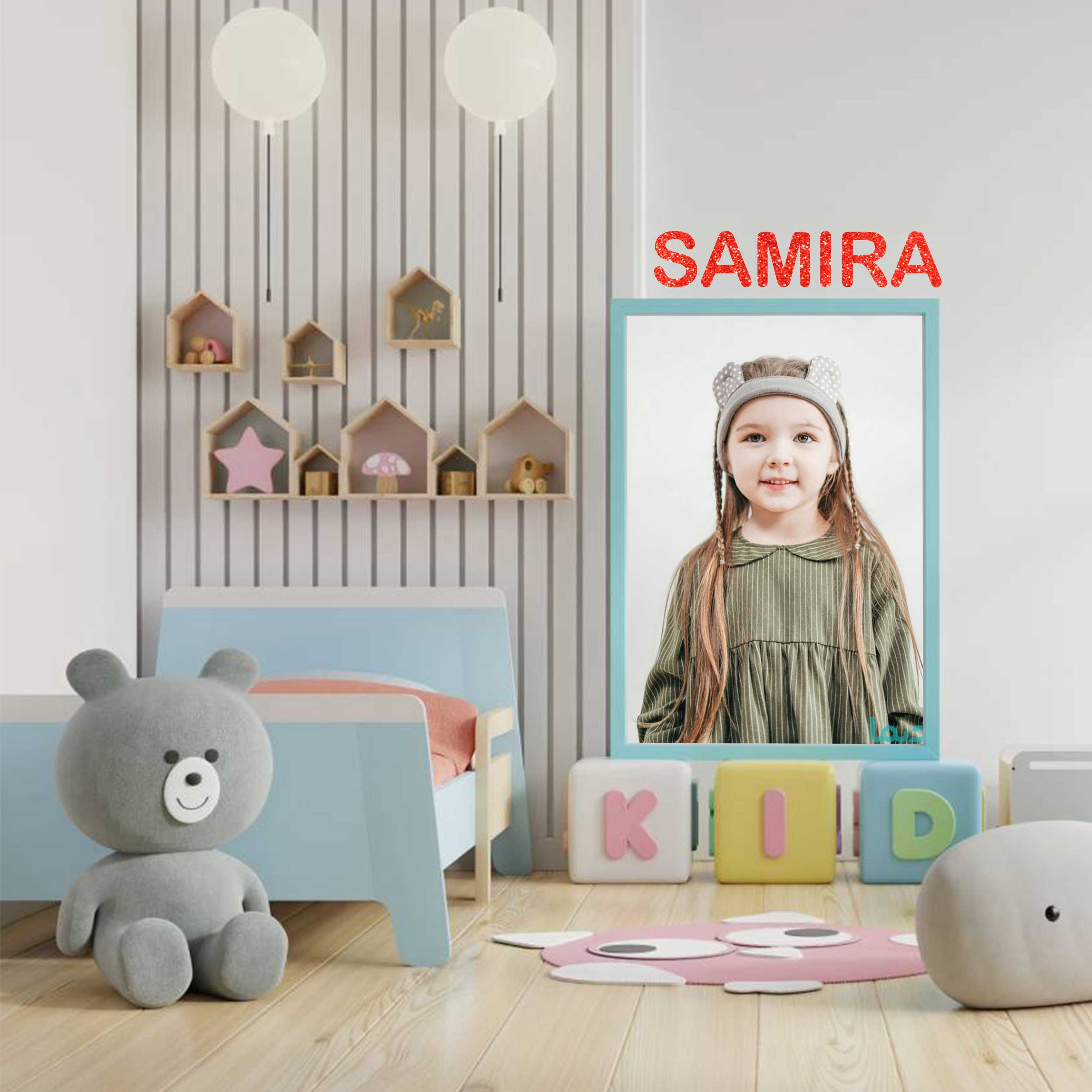 استیکر چوبی کودک مدل حروف لاتین کد MDF-GH-A