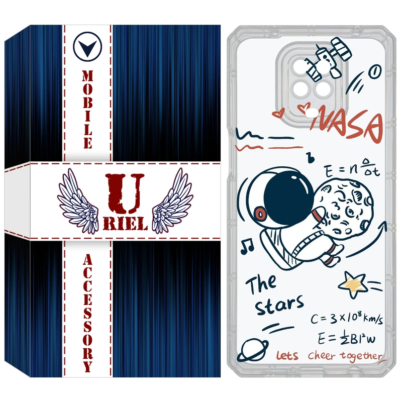 کاور یوریل قاب مدل Clear کد 27 طرح ناسا مناسب برای گوشی موبایل شیائومی Redmi Note 9S / Note 9 Pro / Note 9 Pro Max