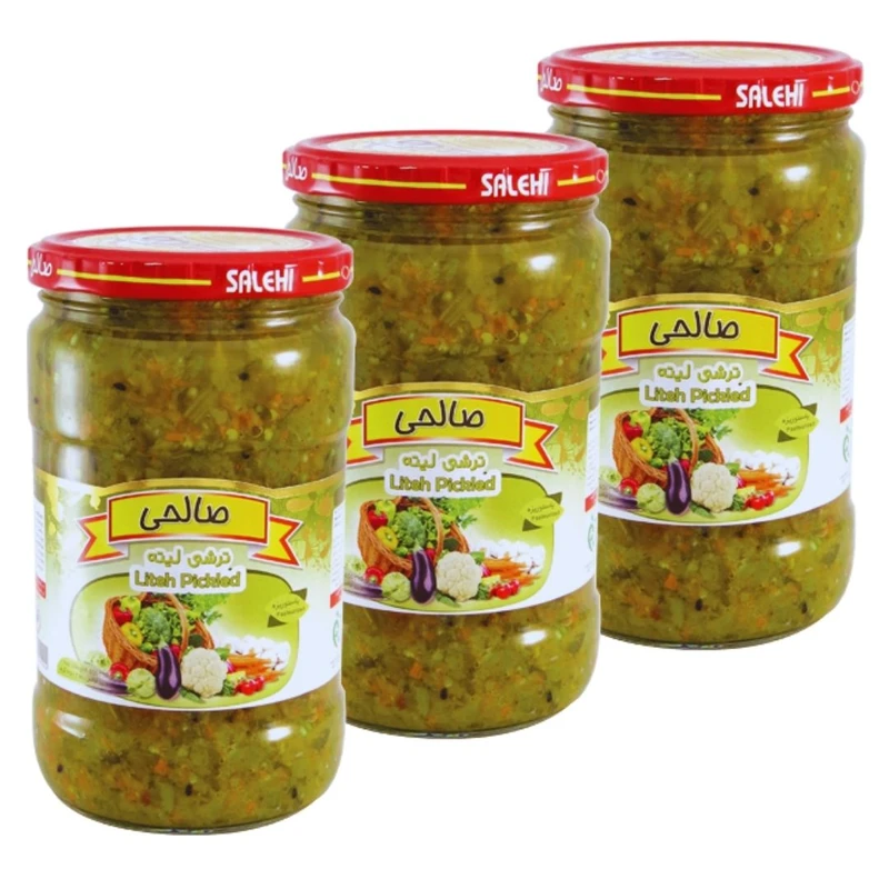 ترشی لیته پاستوریزه ممتاز صالحی - 650 گرم مجموعه 3 عددی