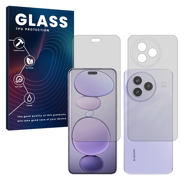 محافظ صفحه نمایش مات گلس مدل هیدروژلی مناسب برای گوشی موبایل شیائومی Civi 5 Pro به همراه محافظ پشت صفحه
