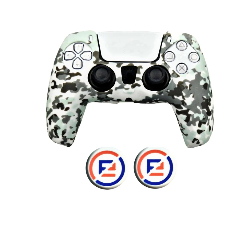 محافظ دسته بازی پلی استیشن 5 مدل Army007 به همراه روکش آنالوگ بسته دو عددی