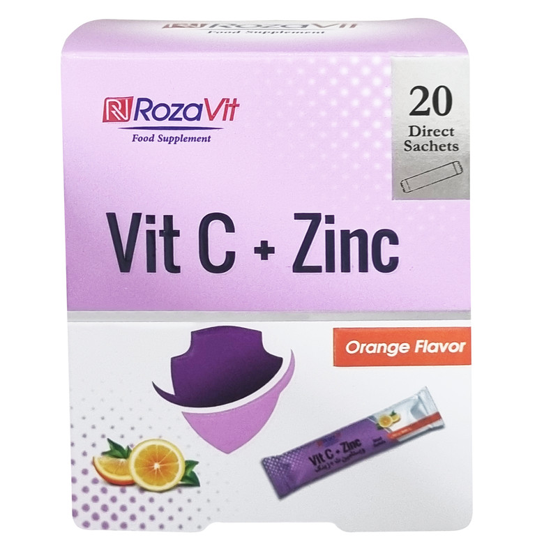 ساشه ویتامین سی و زینک رزاویت بسته 20 عددی