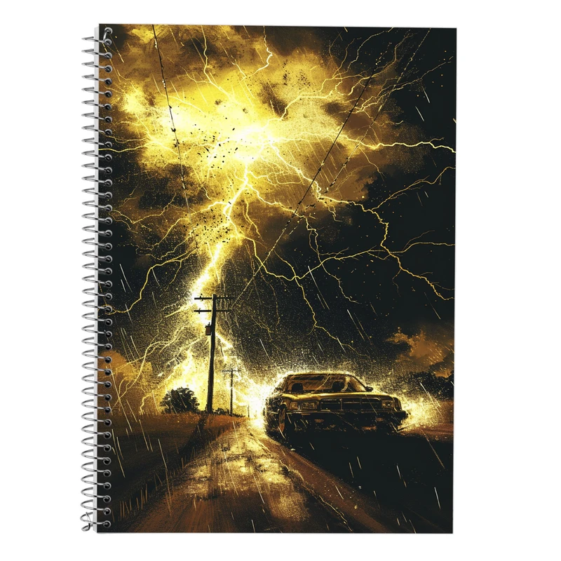 دفتر زبان 50 برگ مدوپد مدل دو خط طرح need for speed کد DF13613