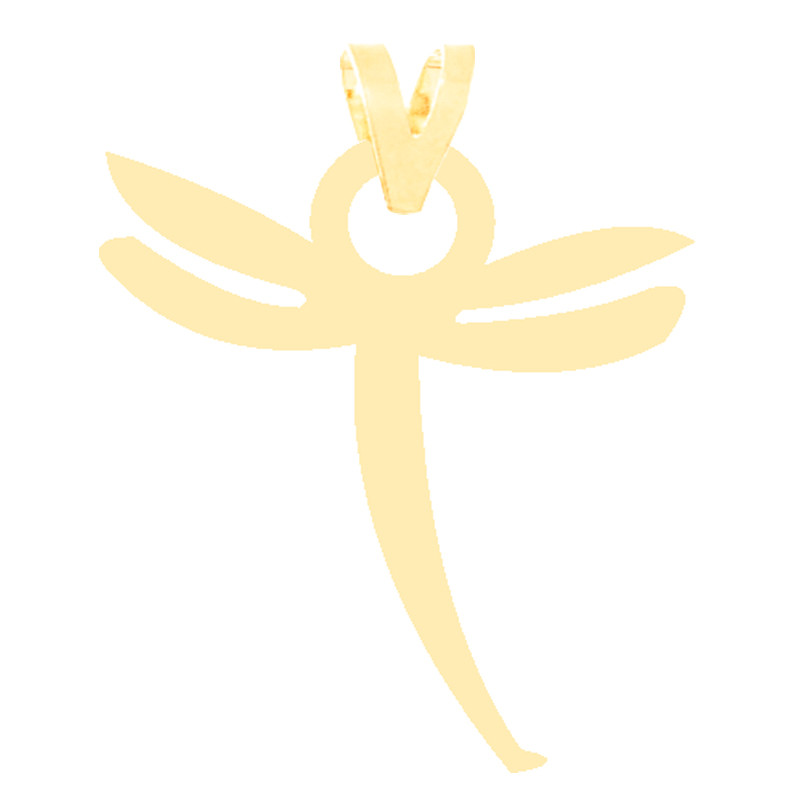 آویز گردنبند طلا 18 عیار زنانه کرابو طرح سنجاقک مدل Kr3347