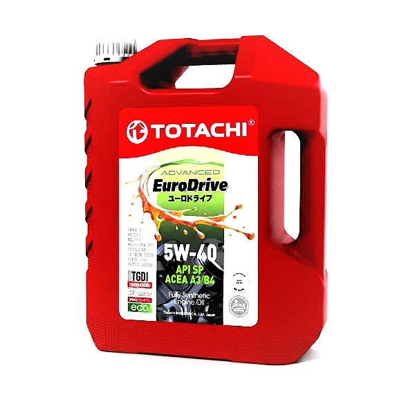 روغن موتور خودرو بنزینی، توربوشارژ، هیبریدی، تنفس طبیعی توتاچی مدل Euro Drive 5w-40 SP 5W-40 حجم 4 لیتر