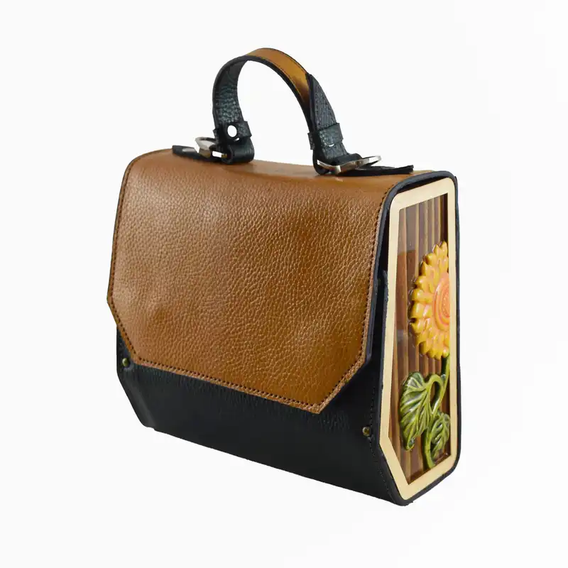 کیف مجلسی زنانه لورسان مدل نگارگری آفتابگردان