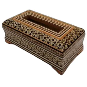 جعبه دستمال کاغذی خاتم کاری مدل فانتزی
