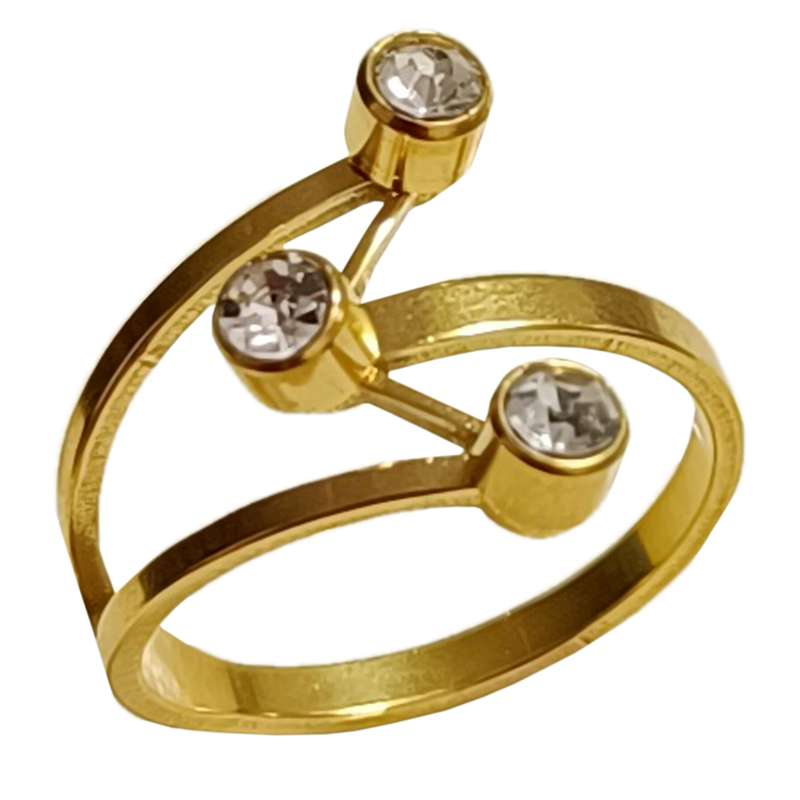 انگشتر زنانه طرح سه نگین کد RKH_1665 انگشتر زنانه طرح سه نگین کد RKH_1665