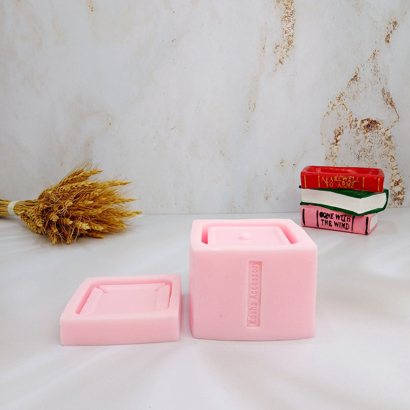 قالب کوشا اکسسوری مدل گلدان طرح مربع کفی دار بسته 2 عددی