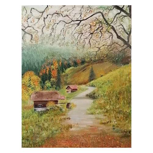 تابلو نقاشی رنگ روغن طرح منظره کد 24
