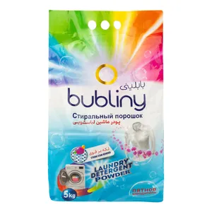 پودر ماشینی سفید بابلینی مدل 001 با رایحه ساده مناسب برای البسه رنگی وزن 5000 گرم