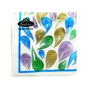 دستمال سفره گلریز مدل table napkin طرح بتجغه بسته 20 عددی