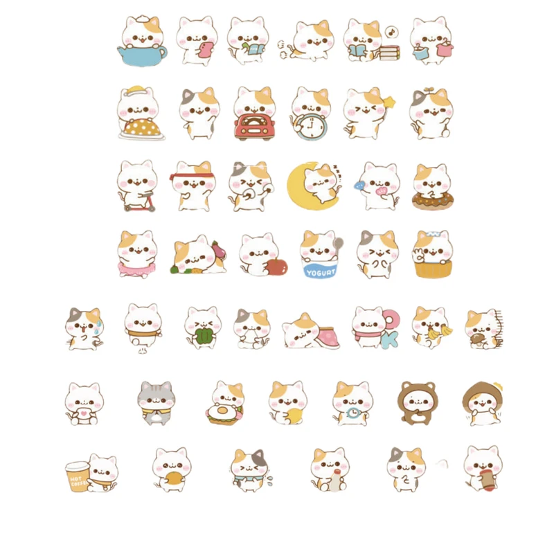 برچسب مدل گربه شیطون بسته 45 عددی