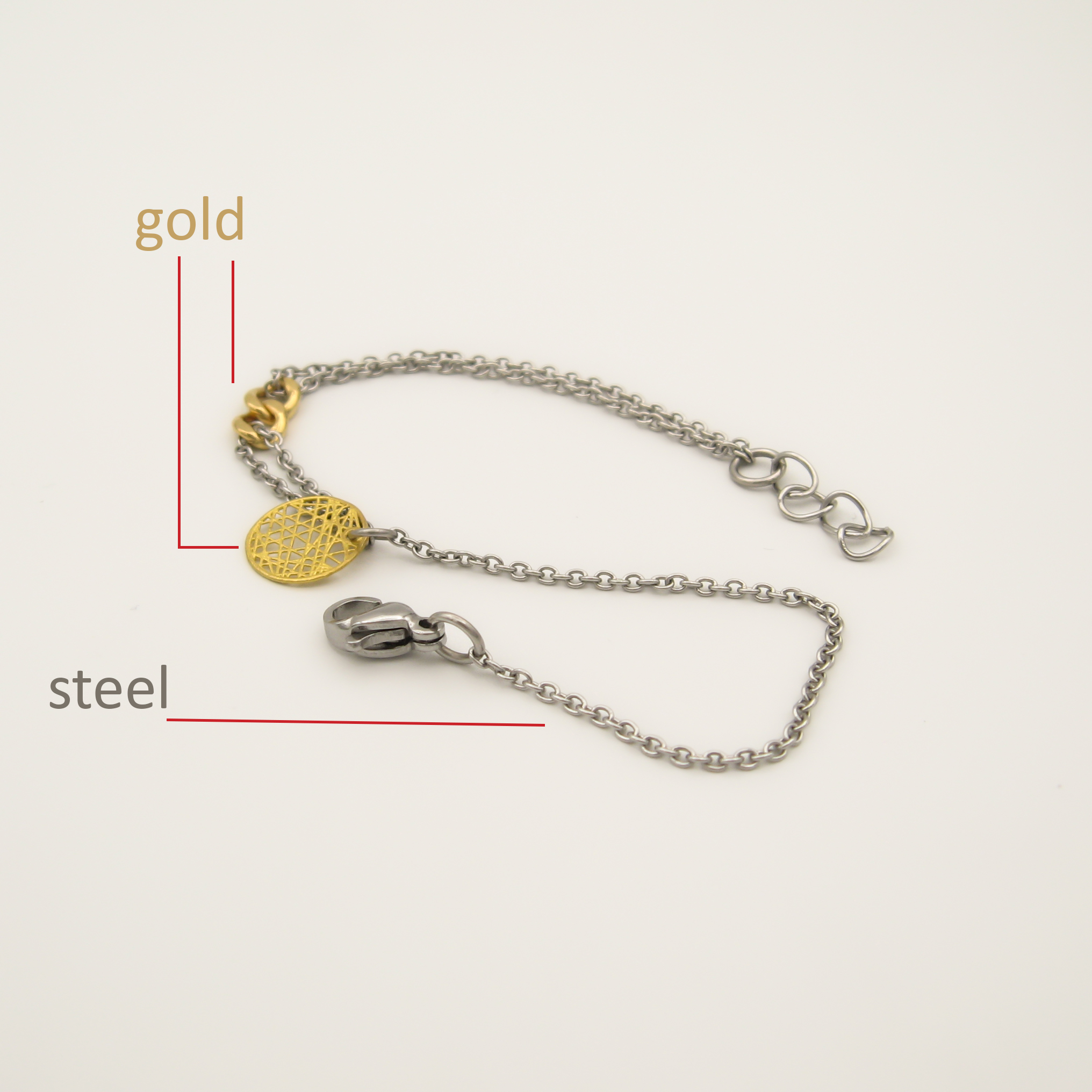 دستبند طلا 18 عیار زنانه مانچو مدل bfg234 -  - 4