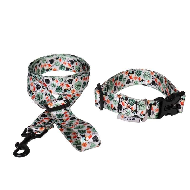 قلاده گردنی و بند قلاده سگ بیطار مدل هاوایی سایز  مدیوم