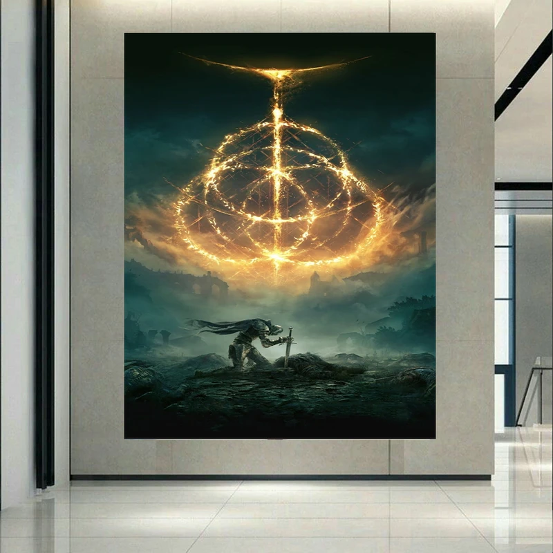 پوستر مدل بک لایت طرح گیم Bloodborne Eiden Ring کد AR2830