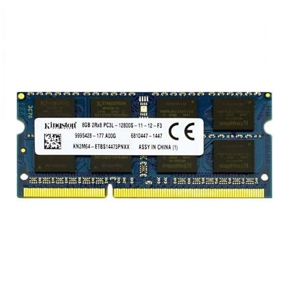 رم لپتاپ DDR3 تک کاناله 1600 مگاهرتز CL11 کینگستون مدل PC3L ظرفیت 8 گیگابایت