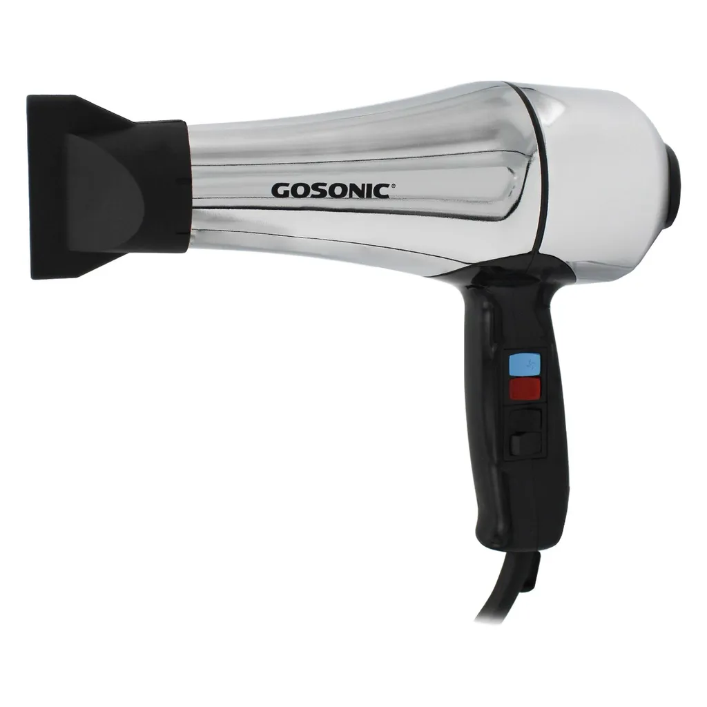 سشوار حرفه‌ای 1800 وات گوسونیک مدل GHD-229، موتور AC، وزن 892 گرم، دارای سری متمرکز‌کننده پهن با ویژگی حجم‌دهندگی، با قابلیت فناوری تولید یون، باد سرد