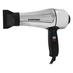 سشوار حرفه‌ای 1800 وات گوسونیک مدل GHD-229، موتور AC، وزن 892 گرم، دارای سری متمرکز‌کننده پهن با ویژگی حجم‌دهندگی، با قابلیت فناوری تولید یون، باد سرد