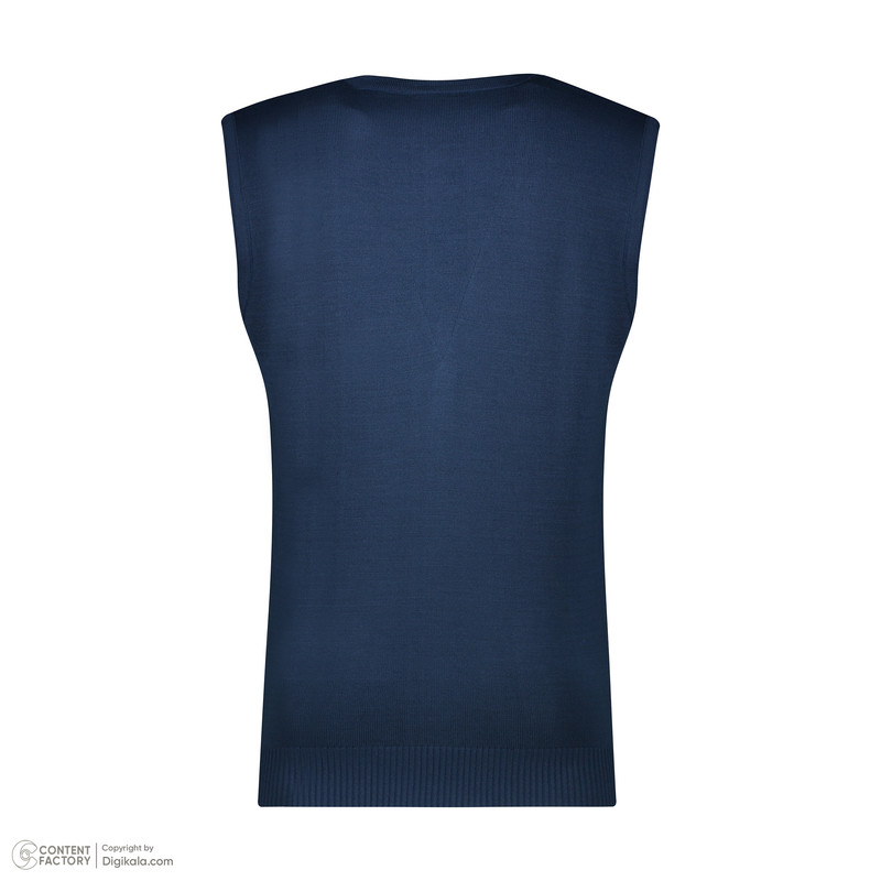 ژیله مردانه تریکو پاییزان مدل J710 رنگ آبی نفتی