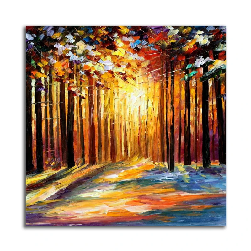 تابلو شاسی مدل نقاشی رنگ و روغن منظره کد A565