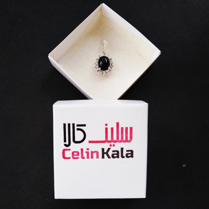 آویز گردنبند نقره زنانه سلین کالا مدل عقیق کد ce-agh-m8