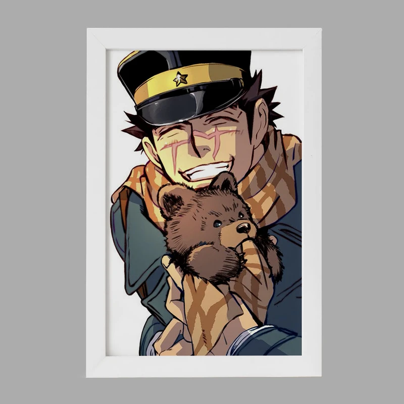 تابلو خندالو مدل سایچی انیمه کامویی طلایی Golden Kamuy کد 23725