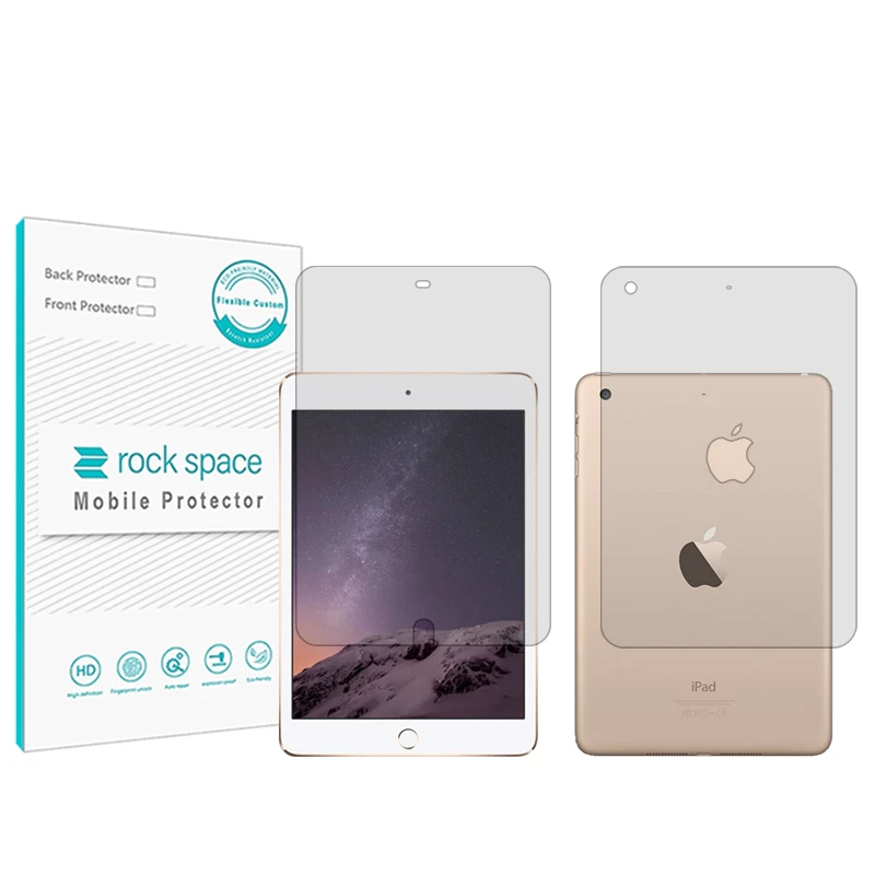 محافظ صفحه نمایش شفاف راک اسپیس مدل Hygel مناسب برای تبلت اپل iPad mini 3 به همراه محافظ پشت تبلت