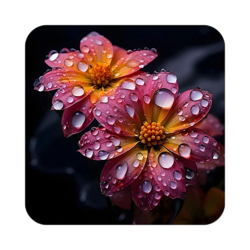 زیر لیوانی کاکتی طرح گل مدل mp16286