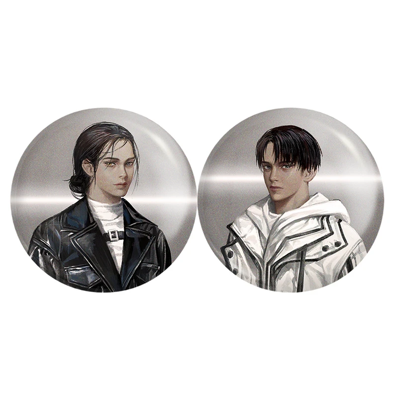 مگنت خندالو مدل ارن و لیوای انیمه اتک آن تایتان Attack On Titan کد A176 مجموعه 2 عددی