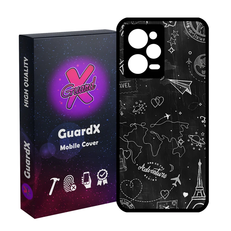 کاور گارد ایکس طرح سفر مدل  Glass10778 مناسب برای گوشی موبایل شیائومی Redmi Note 12 Pro 5G/Poco X5 Pro 5G/Note 12 Pro Speed