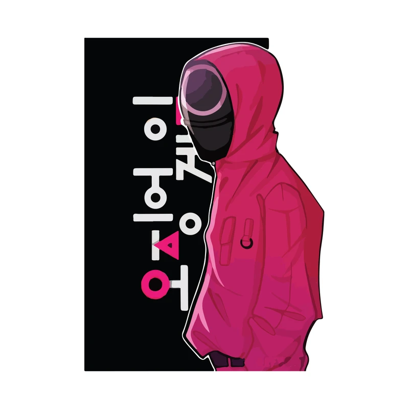 استیکر خودرو پویا مارکت طرح اسکوئید گیم کد 1670