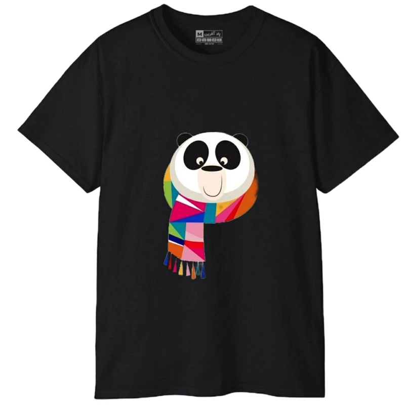 تی‌شرت آستین کوتاه مردانه پاد آفرین مدل کارتونی پاندا کونگ فو کار کد 1688