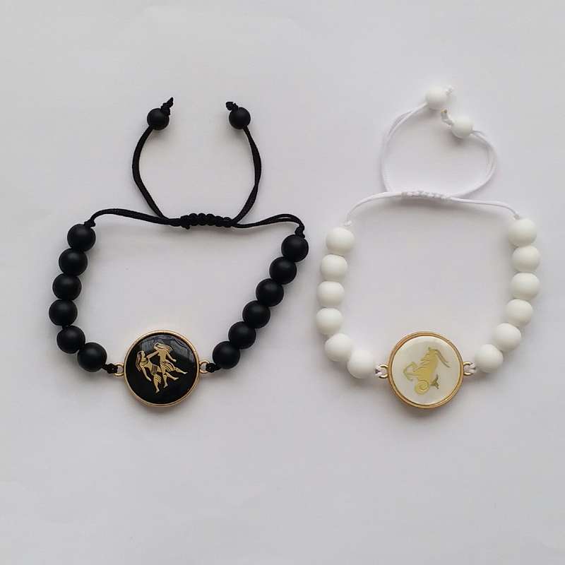 دستبند مدل ماه تولد دی و خرداد F120 مجموعه 2 عددی دستبند مدل ماه تولد دی و خرداد F120 مجموعه 2 عددی