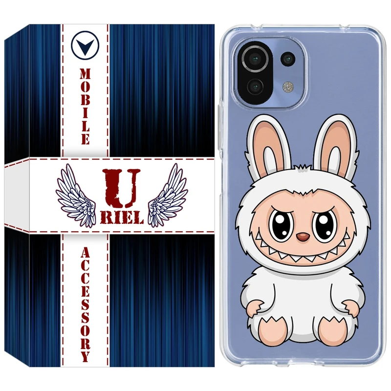 کاور یوریل قاب مدل Clear کد 113 طرح لبوبو Labubu مناسب برای گوشی موبایل شیائومی Mi 11 Lite / 11 Lite 5G NE