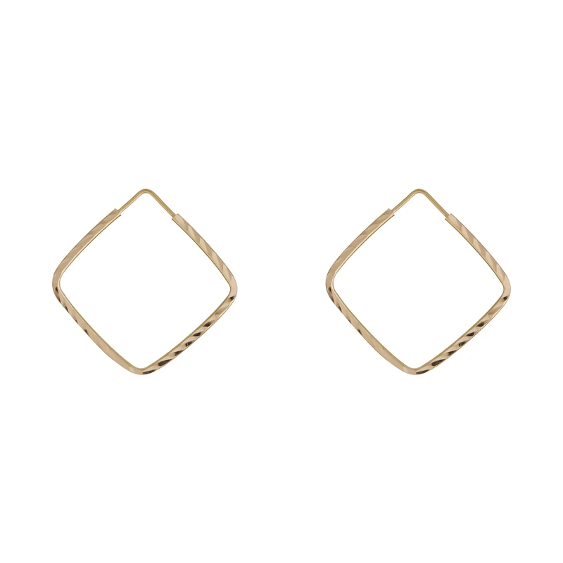 گوشواره حلقه ای طلا 18 عیار زنانه دوست خوب مدل Dk616