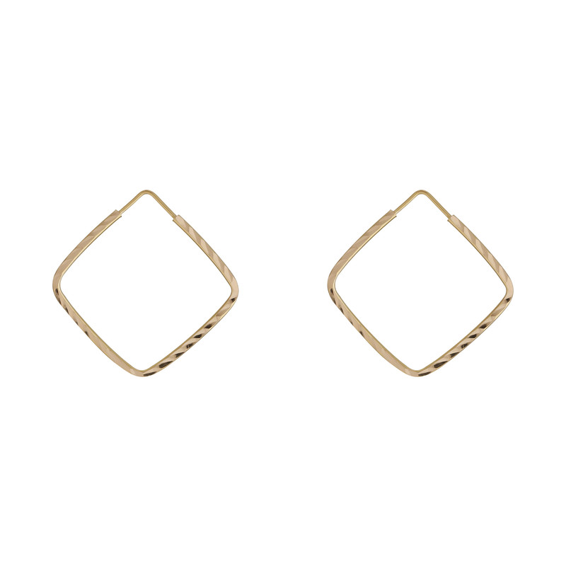 گوشواره حلقه ای طلا 18 عیار زنانه دوست خوب مدل Dk616