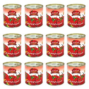 رب گوجه فرنگی غلیظ ضامن - 800 گرم بسته 12 عددی
