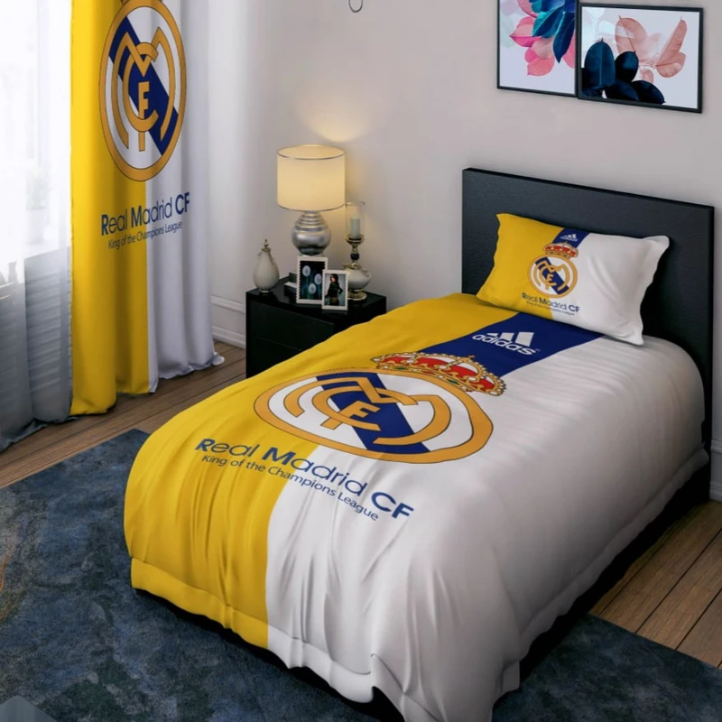 سرویس خواب 1 نفر 4 تکه مدل باشگاه فوتبال رئال مادرید کد 1186