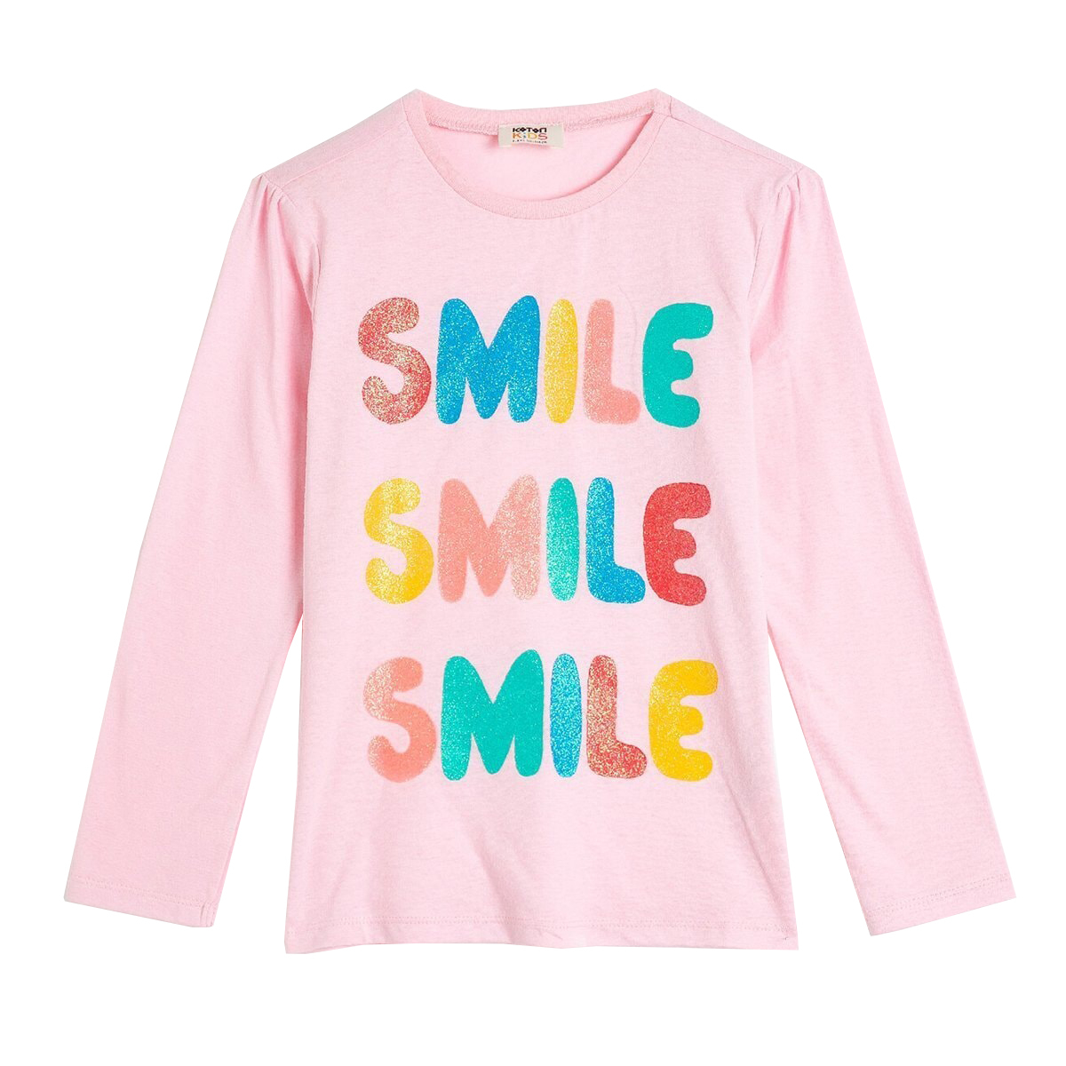 تی شرت آستین بلند دخترانه کوتون مدل Smile