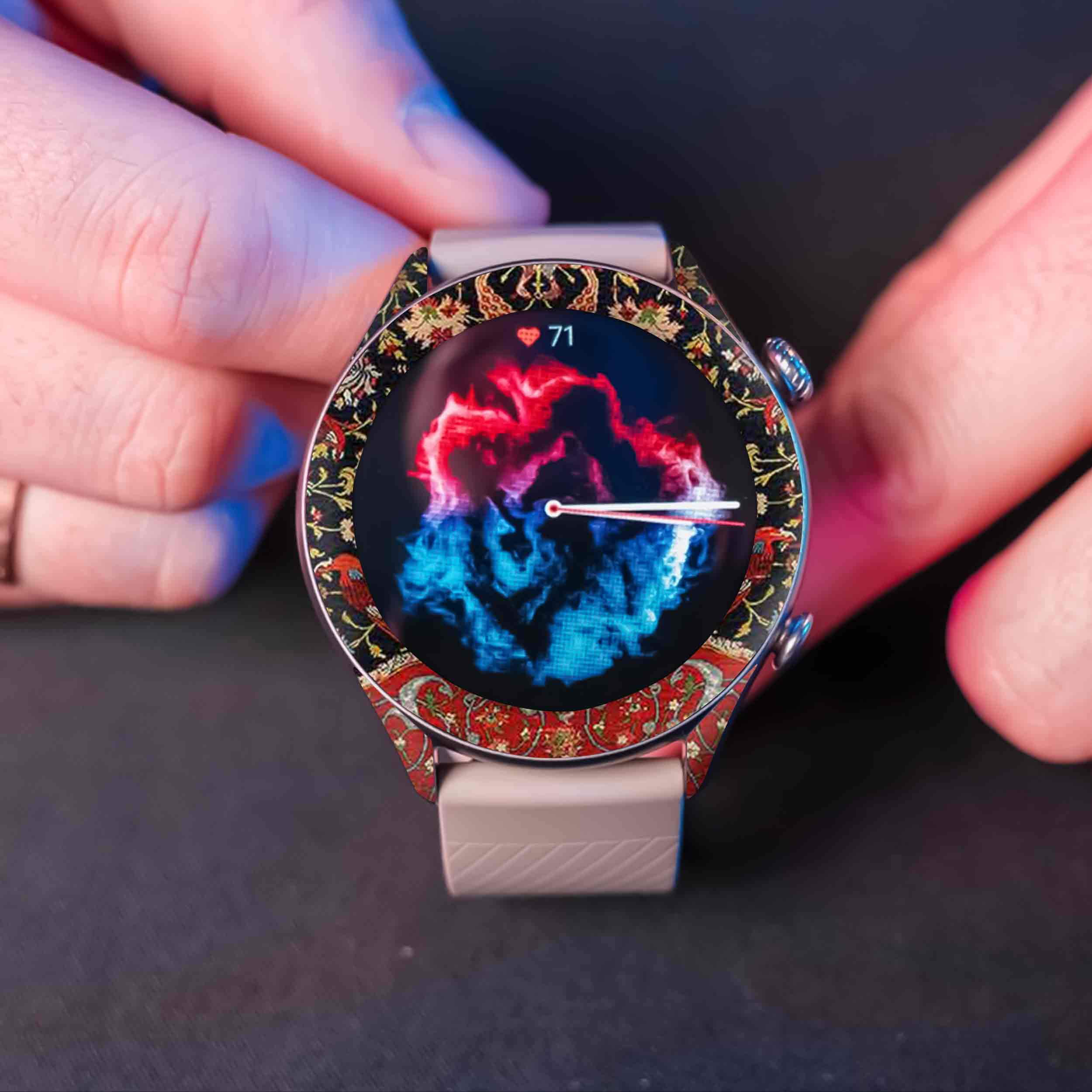 برچسب ماهوت طرح Iran-Carpet6 مناسب برای ساعت هوشمند آمازفیت GTR 3