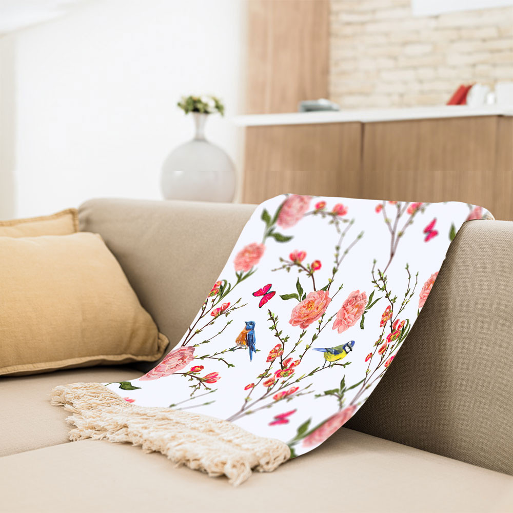 شال مبل مدل باغ عدن کد F2SH1081 سایز 98x180 سانتی متر شال مبل مدل باغ عدن کد F2SH1081 سایز 98x180 سانتی متر