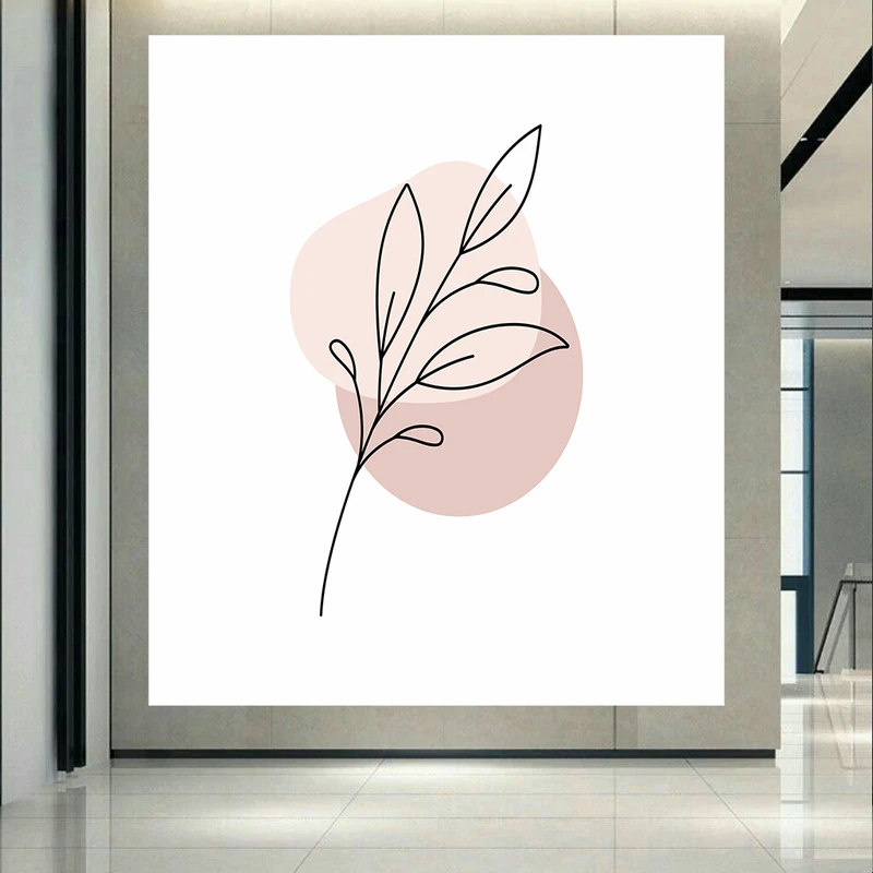 پوستر طرح مینیمال شاخه مدل برگ کد AR304313