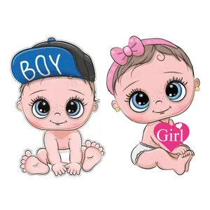 تاپر تزیین کیک مدل نوزاد دختر و پسر مجموعه 2 عددی