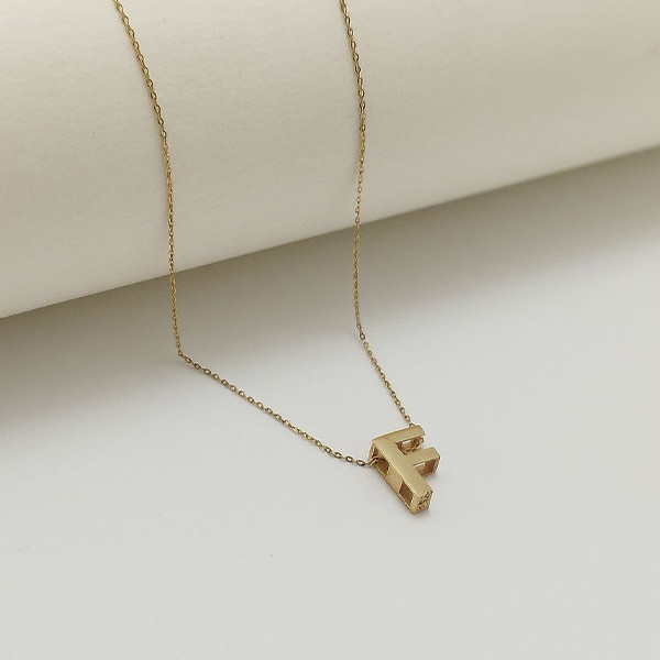 آویز گردنبند طلا 18 عیار زنانه گنجینه هنر خوش نشین مدل F